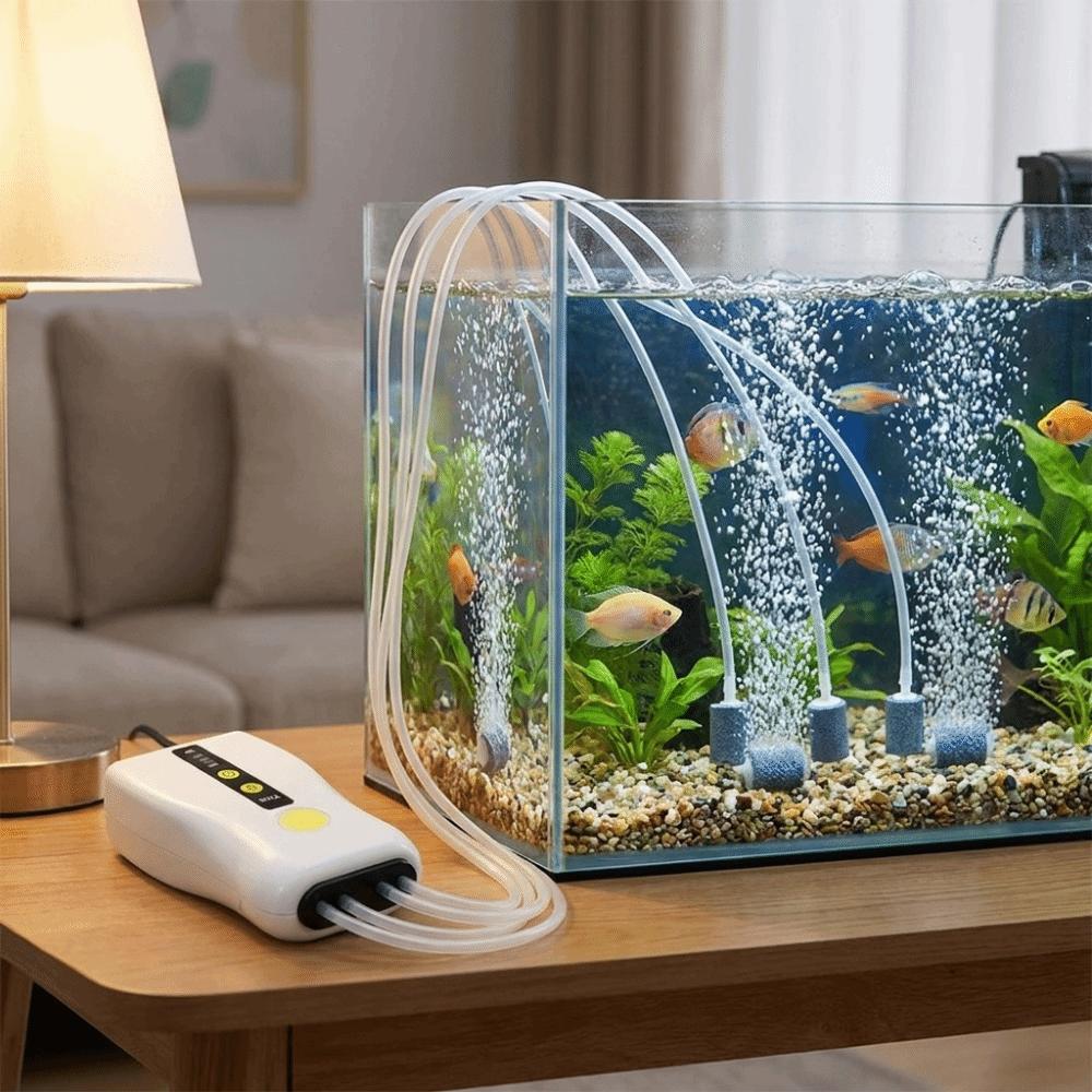 Energy Efficient Aquarium Air Pump Real-time Power Display Fish Tank Aerator Fish Tank