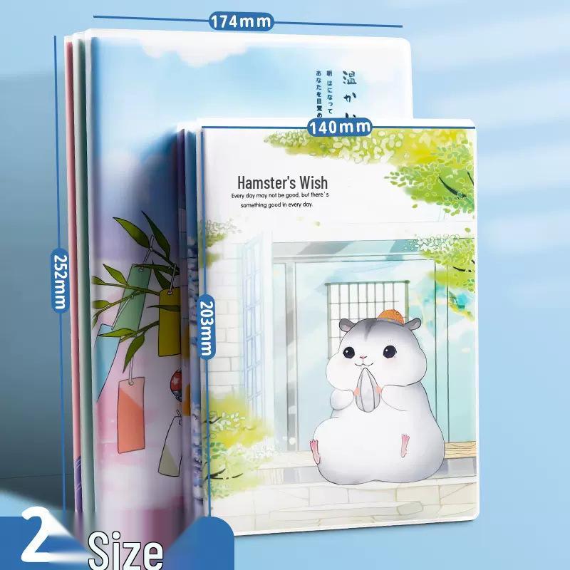 Soft Leather Student Notebook - A5/B5 Lined, Thick Cartoon Diary