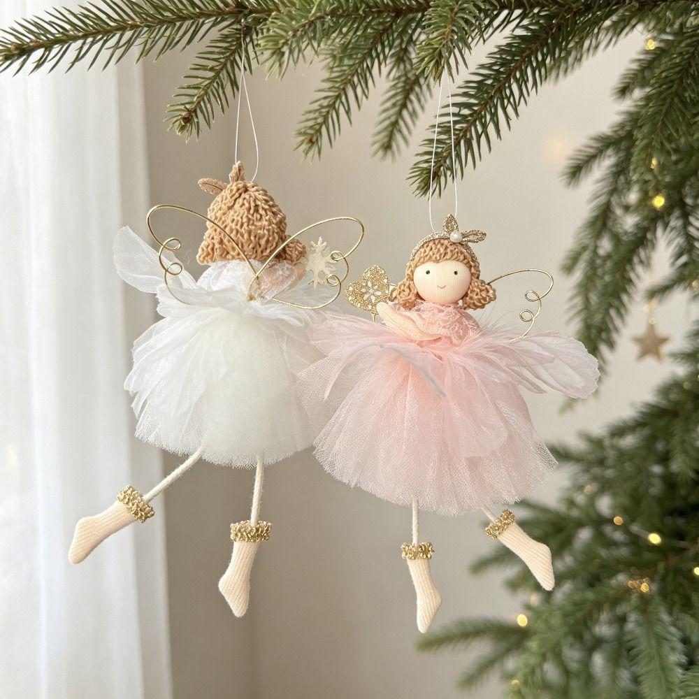 Soft Plush Material Christmas Angel Ornament Angel Hanging Pendant Holiday Gift Giving
