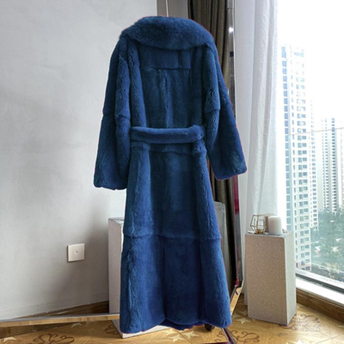 Cappotto Invernale Donna Apparis 327 – Blu Pelliccia Ecopelliccia Taglia S – Sophie Overcoat