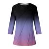 Women's Fashion Casual 3/4 Sleeve Tops Pleated Fashion Clothing T-shirt Tops