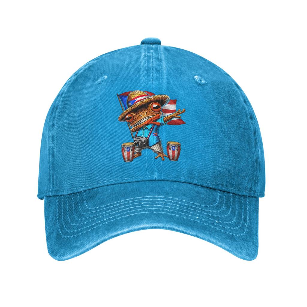 Coqui Dabbing Frog Puerto Rico Taino Boricua Casual Baseball Cap For Female Male Summer Outdoor Sport Trucker Hat Snapback Cap