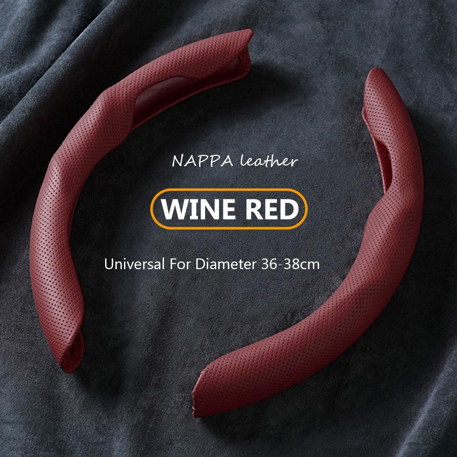 Universal Car Steering Wheel Cover NAPPA Leather 2PCS-Dimensional Anti Slip, Timple And Fashionable Protector Car Accessories