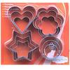 Cookie cutters (heart, circle, star, flower) in 3 sizes (set of 12)