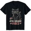4th Grade Vibes Cat First Day Style T-Shirt(1)
