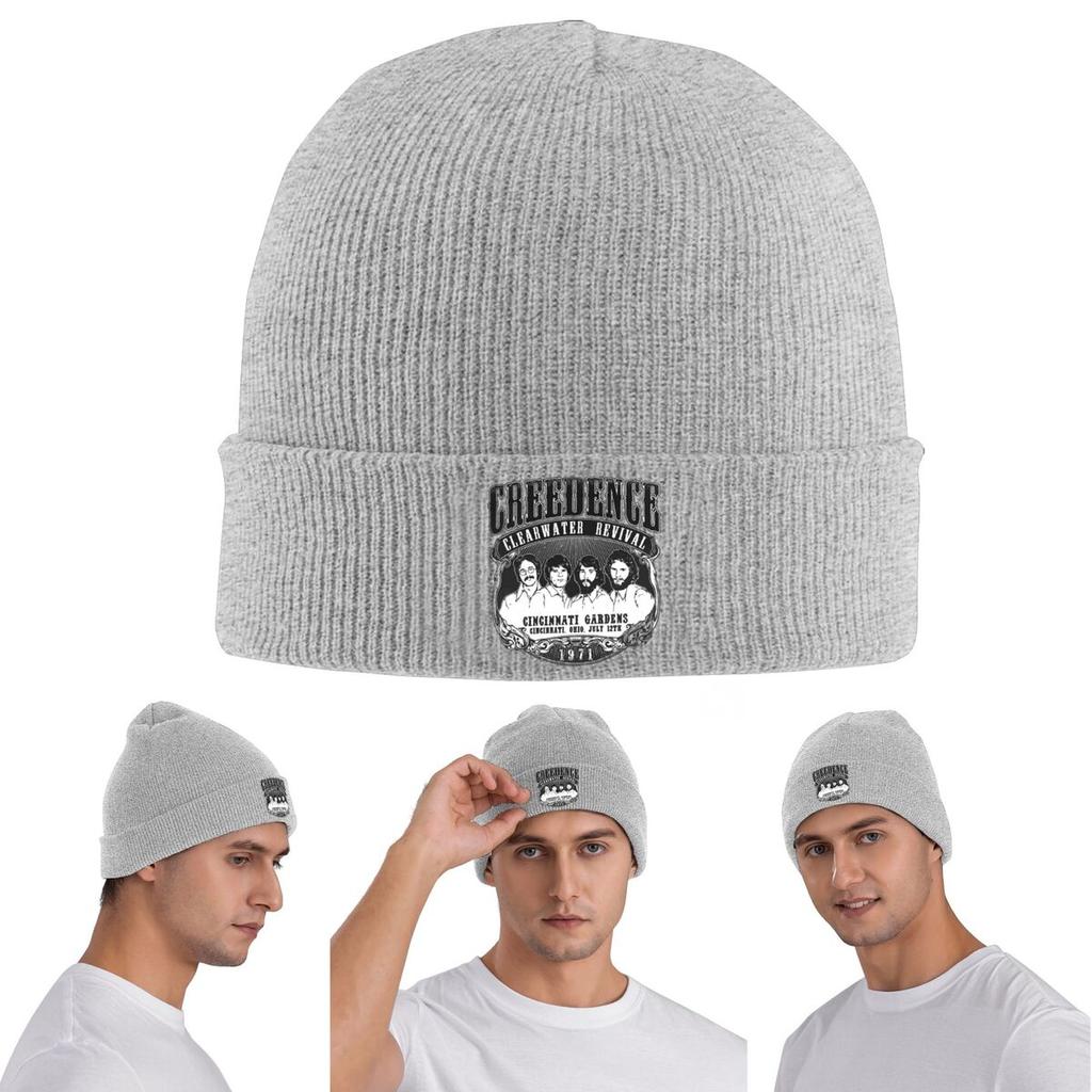 Creedence Clearwater Revivals Warm Knitted Cap Winter Knit Bonnet Hat Skullies Beanies Hip Hop Caps for Unisex