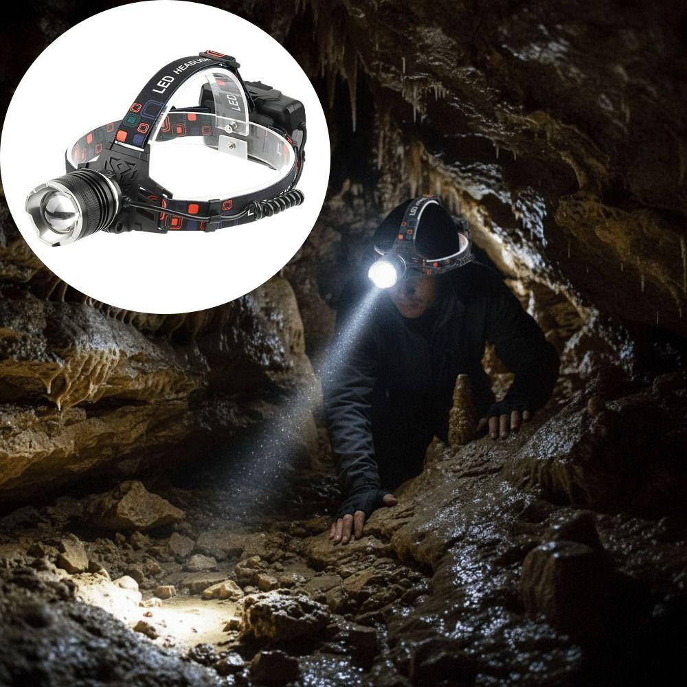 High Power LED USB Rechargeable Headlamp 3 Lighting Modes Zoomable Head Lights  Outdoor Activities