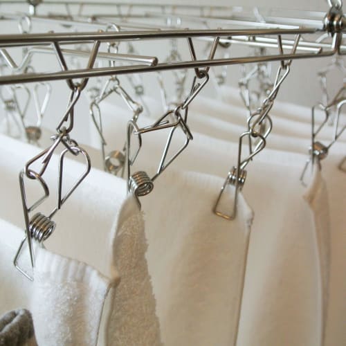 Oki Seisakusho Laundry Hanger, 28 Pinch, Foldable, Tangle-Resistant, Stainless Steel, DL 00381-4