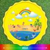 170cm Outdoor Play Mat Lawn Beach Sea Animal Inflatable Water Spray Kids Sprinkler Play Pad Mat Water Game Beach Mat Cushion Toy