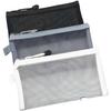 3 Pack Transparent Mesh Pencil Case Large Capacity Storage Bag Nylon Zip Pencil Bag Office School Supplies