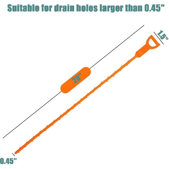 Drain Snake, Drain Clog Remover Tool, 3 Pack Cleaner Hair Remover, Sink Snake for Sewer Kitchen Sink Bathroom Tub Toilet