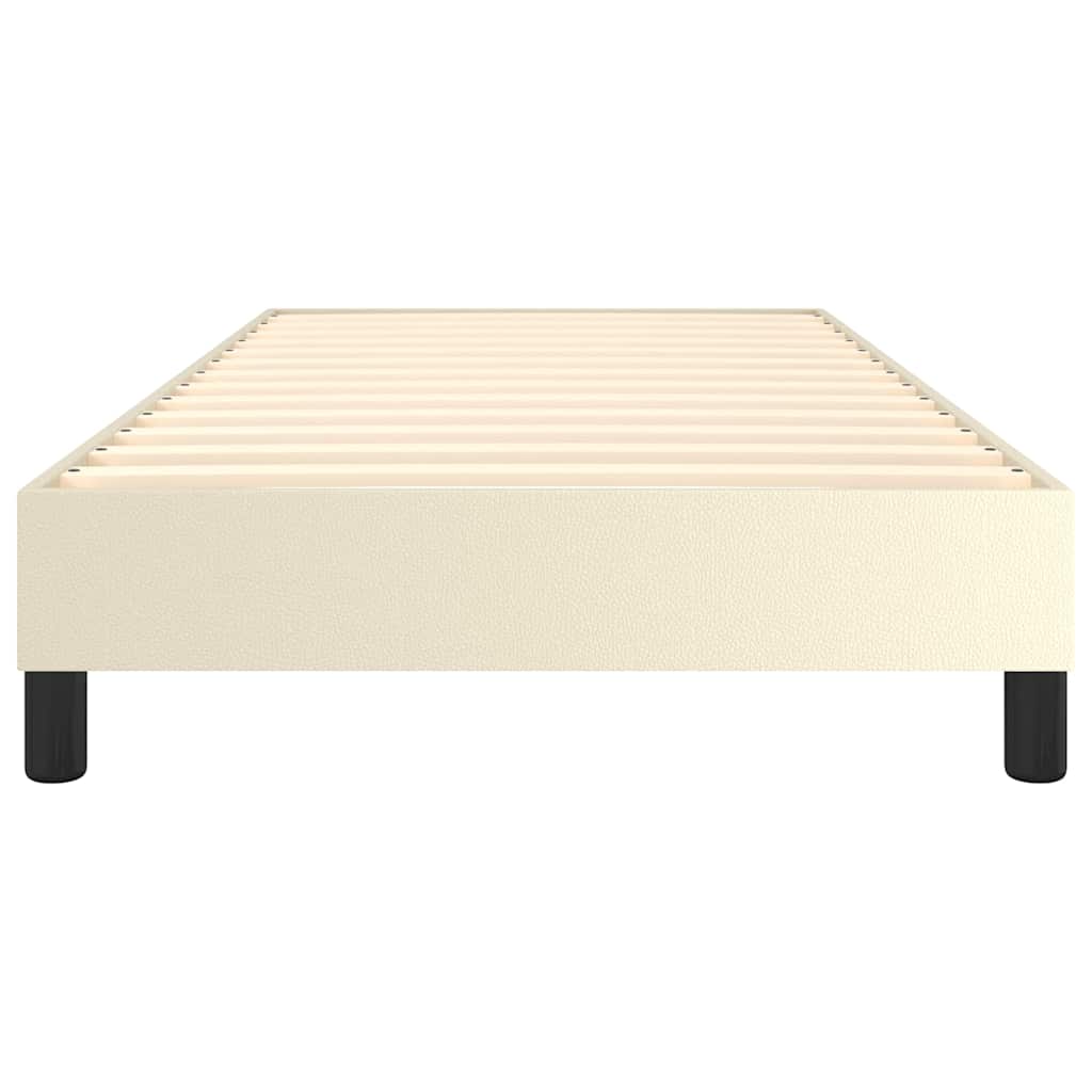 vidaXL Boxspringbettgestell Creme 90x190 cm Kunstleder