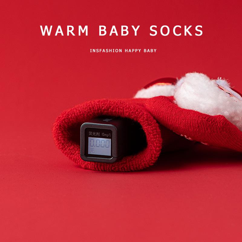 Newborn Cotton Winter Autumn Baby Girls Boys Kids Socks Infant Christmas Santa Claus Terry Warm Slippers Children Sock 0-3 Years