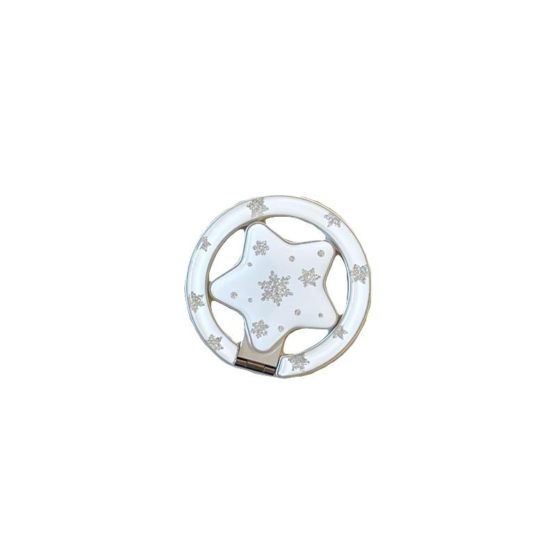 

Bling Snowflake Star Magnetic Holder Stand Case For iPhone 17 Pro Max 16 15 14 13 Phone Back Cover For Magsafe Wireless Charging iPhone17 Pro Max