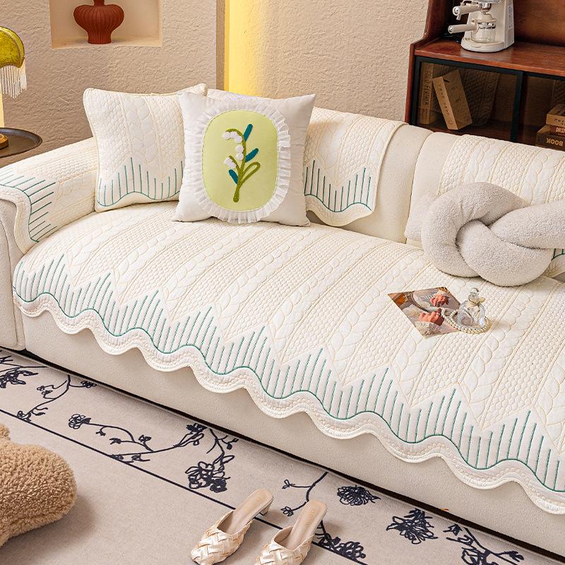 

New Washed Cotton Special-Shaped Sofa Seat Cushion, Universal Sofa Cover For All Seasons, High-End Non-Slip Sofa Cushion 70*70cm