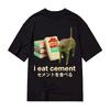 Camiseta de Algodón Estampada 'Como Cemento' Verano Hombres y Mujeres Ropa Nueva Moda Casual Alta Calidad Camiseta Y2K Street Wear