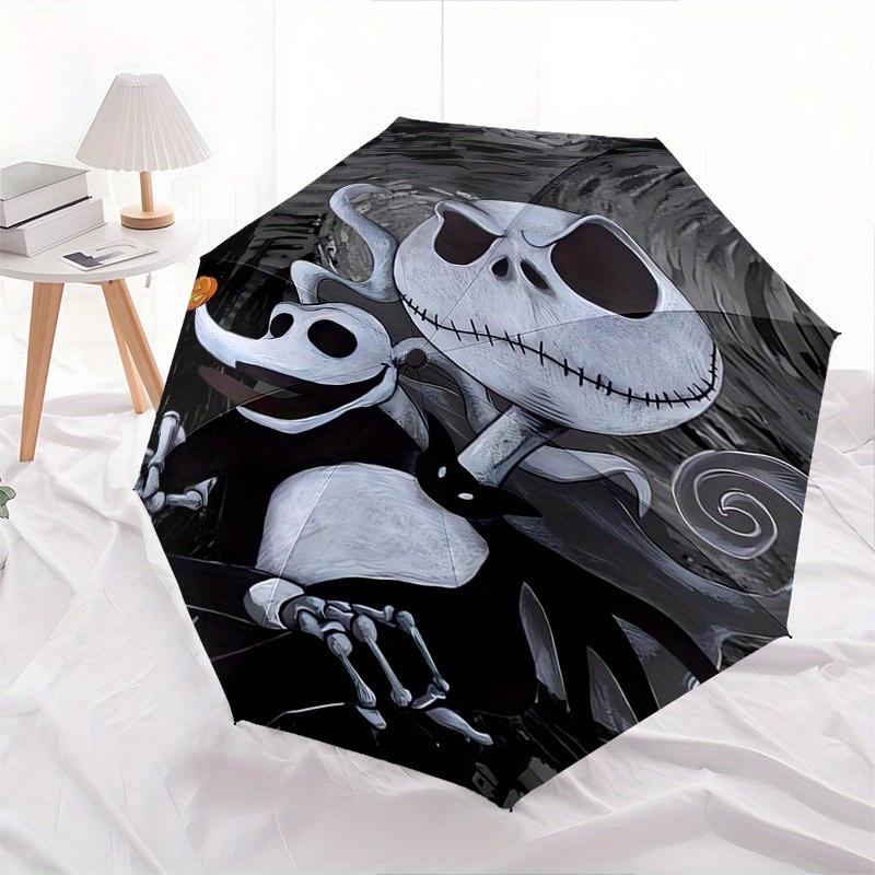 Jack Skellington, Nightmare Before Christmas Automatisches Öffnungs- und Schließschirm - 8-Rippen FaltDesign, Leicht und Tragbar, Geeignet