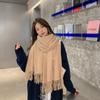 Scarf Women's Autumn and Winter New Wool Cashmere Scarf Versatile Men's Shawl Dual Purpose Solid Color Scarf