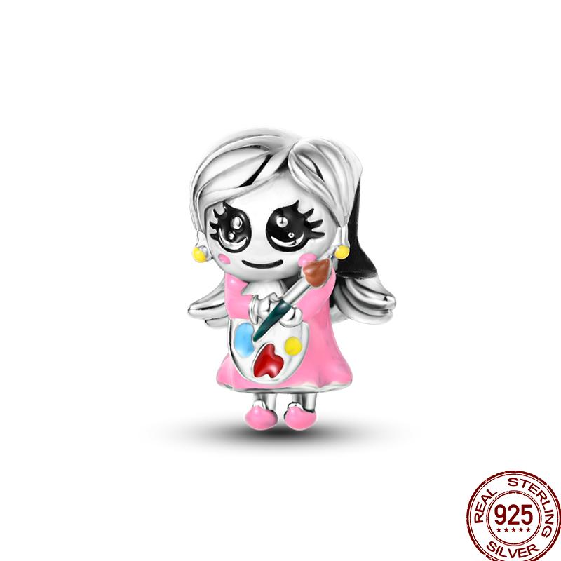 Copper Character Series Sports Cute Boys And Girls Charm Beads Suitable For 3Mm Original Bracelet Diy Jewelry