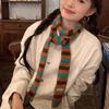 Narrow Striped Scarf Korean Style Winter Shawl Soft Cashmere Knitted Scarf  Autumn Winter