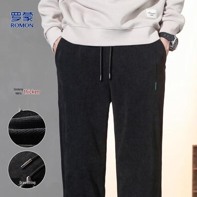 Men's Corduroy Straight-Leg Casual Pants