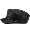 Painter Hat Beret Leather PU Faux Ladies Fashionable Trendy Winter Autumn Hats Outdoor Leisure Flat Top Military Caps Spring Casual Berets