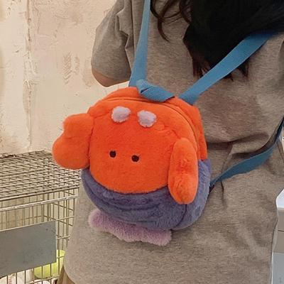 Cartoon Crayfish Backpack Novelty Cute Knapsack for Park Outings Holidays Dating