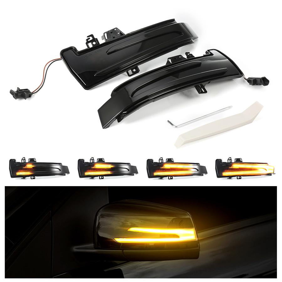 2x Rearview Mirror Dynamic LED Turn Signal Light For 09-14 Mercedes C Class W204
