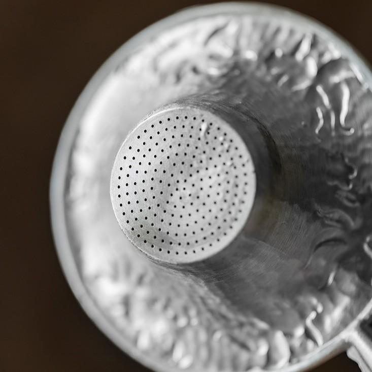 Handcrafted Hammered Pure Tin Tea Strainer with Wooden Handle and Filter Mesh Kung Fu Tea Accessories