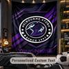 TapestryMelbourne Storm Custom Name Text Personalized Wall Hanging Tapestry Home Wall Decor