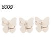 Hair Tie Holder Hook Rotating Butterfly Adhesive Wall Hooks, 3-Prong No-Drill Swivel Hangers, with Key Adjustable Angle Space-Saving Hook, for