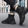 High Quality Camouflage Youth Trendy Shoe,Casual High Top Canvas Men's Shoes,soft Sole Desert Boots,short Boots Sapato Masculino