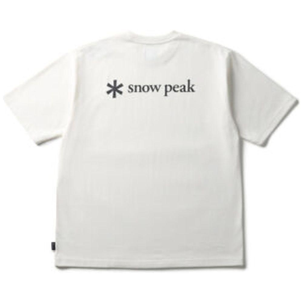 Snow Peak T shirT Nsd Back prinTed Logo T shirT L Size offwhiTe