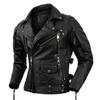 Taglia Cinese Giacca in Pelle da Motociclista Uomo Giacca in Pelle da Moto per Guidare Abbigliamento Uomo Cappotto Biker Vera Pelle di Vitello Naturale Abbigliamento Giacche da Uomo