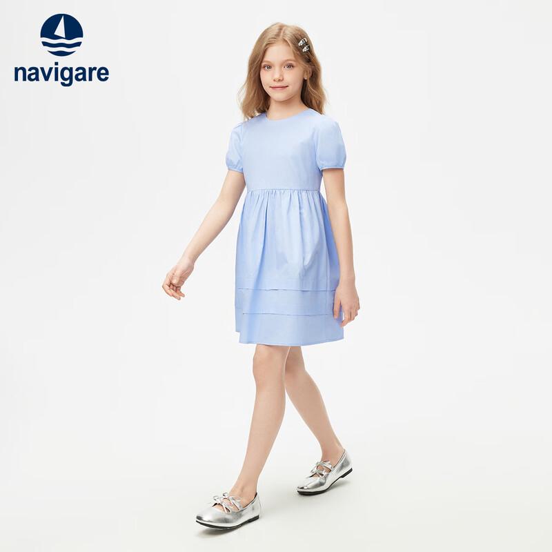 Navigare Girls' Pure Cotton Cool Tiered Summer Dress