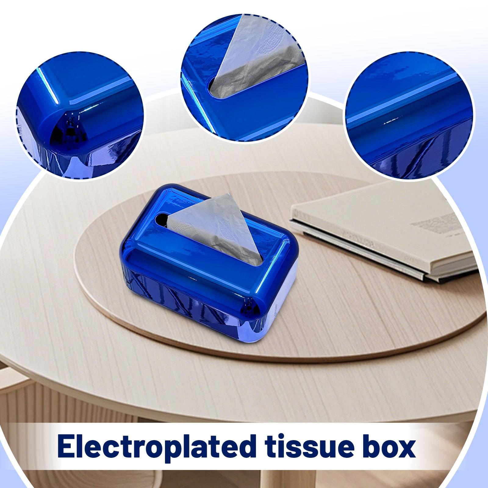 

Коробка для салфеток Гостиная Настольная Коробка для салфеток Креативное хранение Журнальный столик Высококлассные бумажные коробки Украшения One Size синий