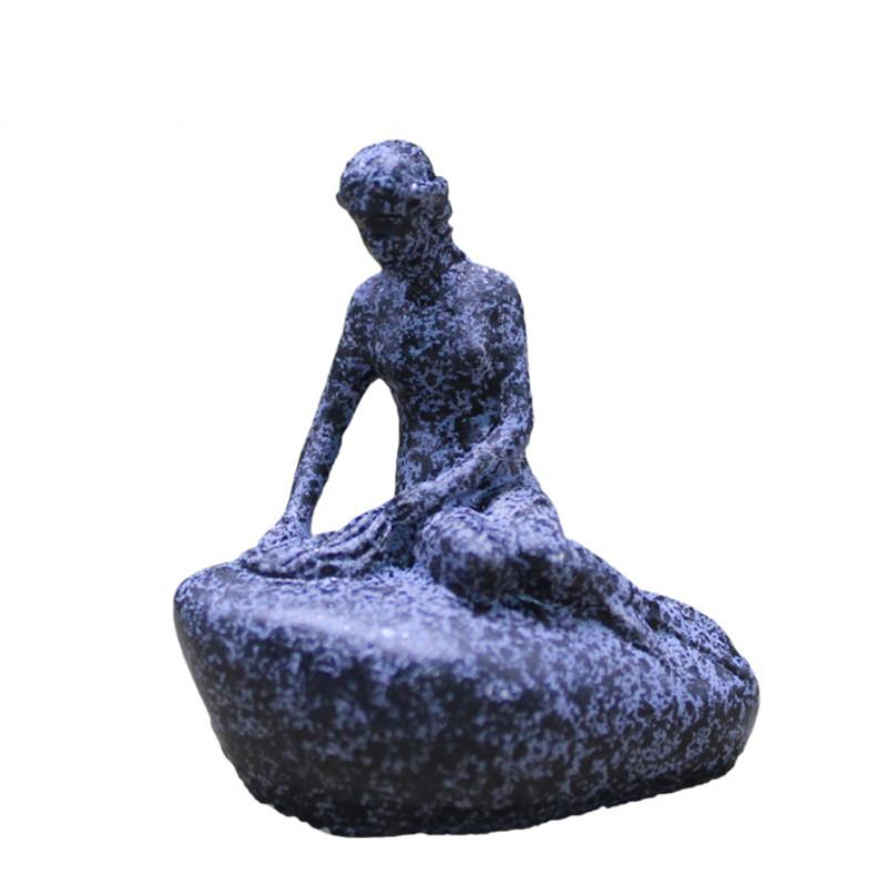 Mermaid Resin Sculpture With Copper Finish For Home Decor And Giftgiving