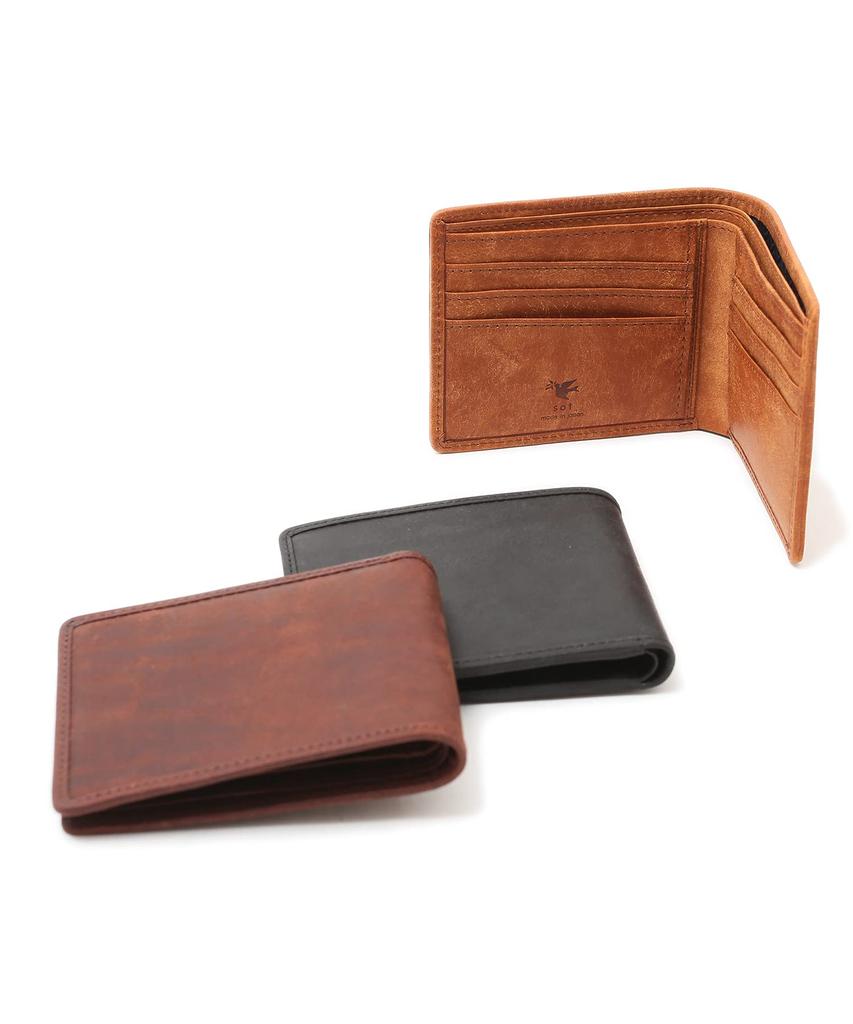 Sotto Pueblo Leather Bifold Wallet, No Coin Purse, Genuine Leather, Card Slots, Dark Brown (so-w-0149)
