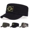 Unisex Brazilian Flag Embroidery Baseball Cap Spring Autumn Outdoor Adjustable Casual Hats Men Flat Top Military Caps Hiphop Hat