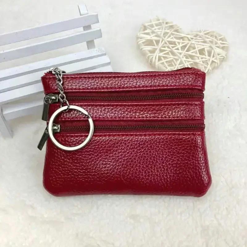 PU Deri Bozuk Para Cüzdanları Kadın Küçük Bozuk Para Para Çantaları Cep Cüzdanları Anahtarlık Kılıfı Mini Fonksiyonel Kılıf Fermuarlı Kart Cüzdanı