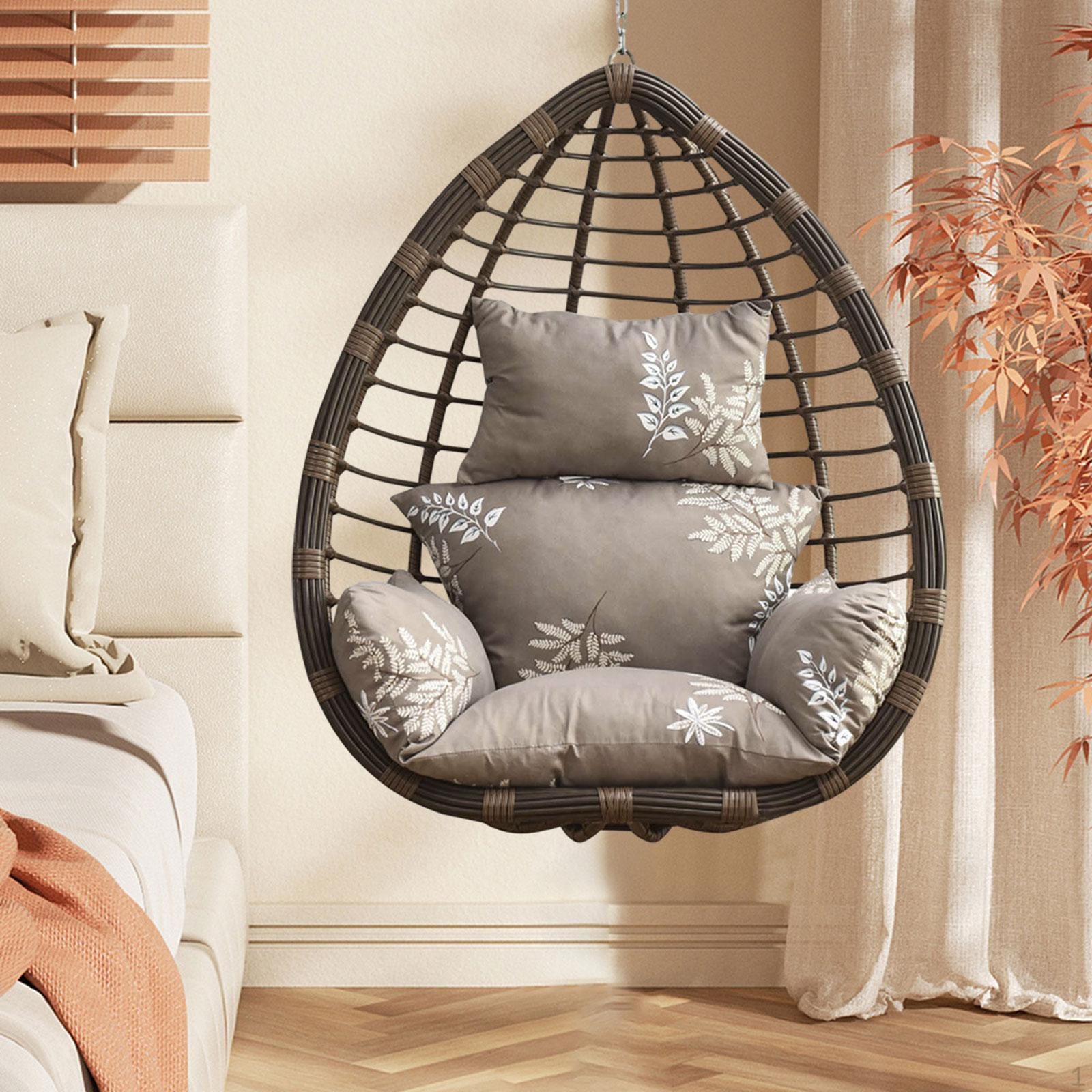 Подушка для кресла-яйца, Подвесная подушка для кресла с подголовником, Ротанговый гамак Style A