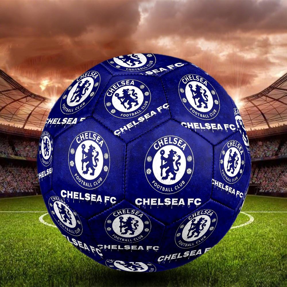 Chelsea FCSoccer Ball Colorful All Ages Machine Stitched PVC Competition Ready Durable High-Bounce