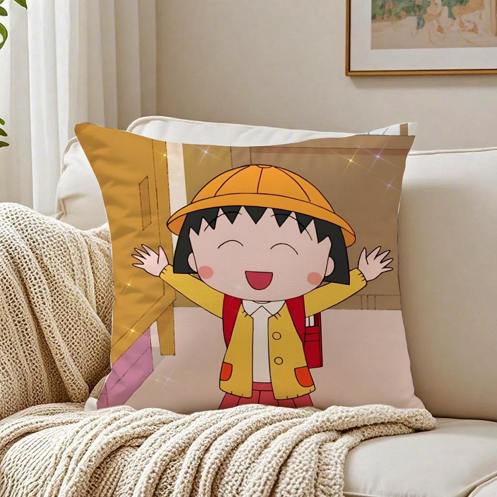 Cute Classic Anime CCherry Marukochan Cushion Cover Pillowcase Antidustmite living Room Sofa Decor Cushion Room