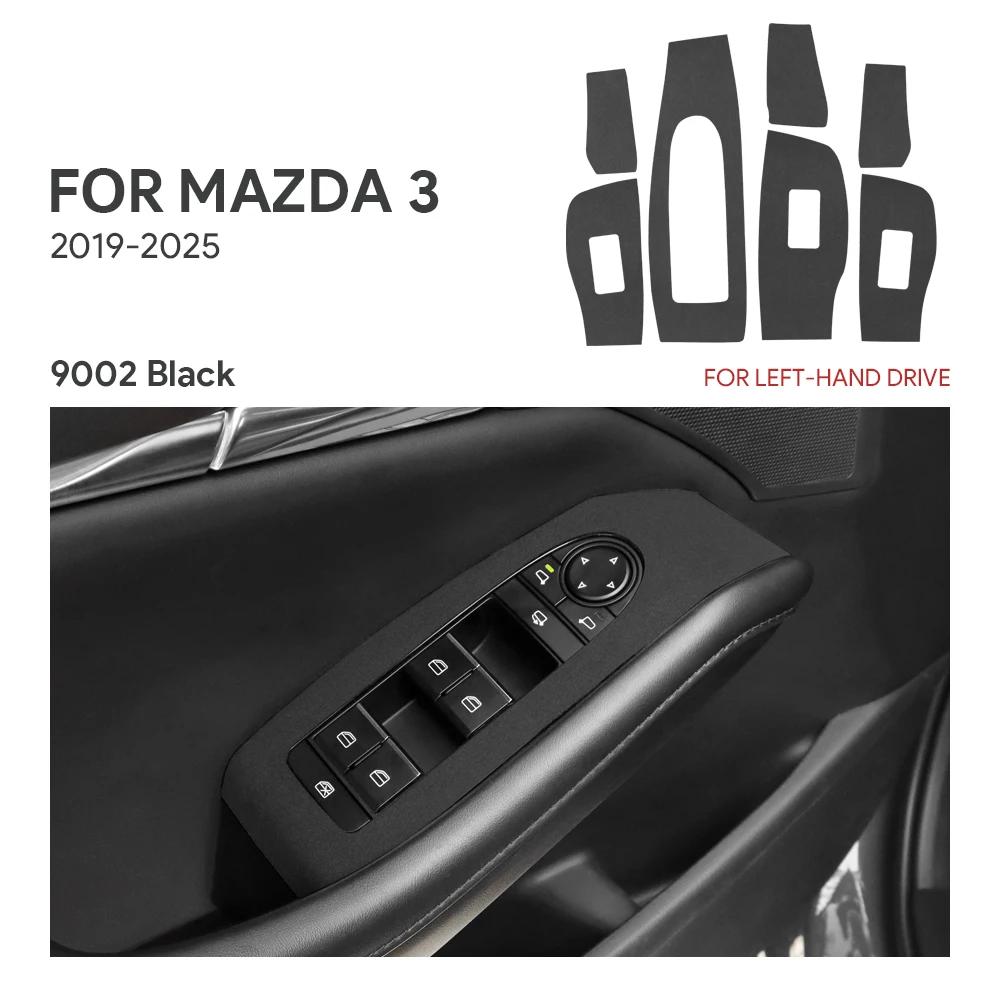 Premium Suede For Mazda 3 BP M3 2019 2020 2021 2022 2023 2024 2025 Mazda3 Axela LHD RHD Car Window Lift Panel Trim Sticker