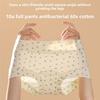 Women's Spring and Autumn Floral Pure Cotton 10A Antibacterial Extended Crotch Non Hip Small Flat Angle Briefs