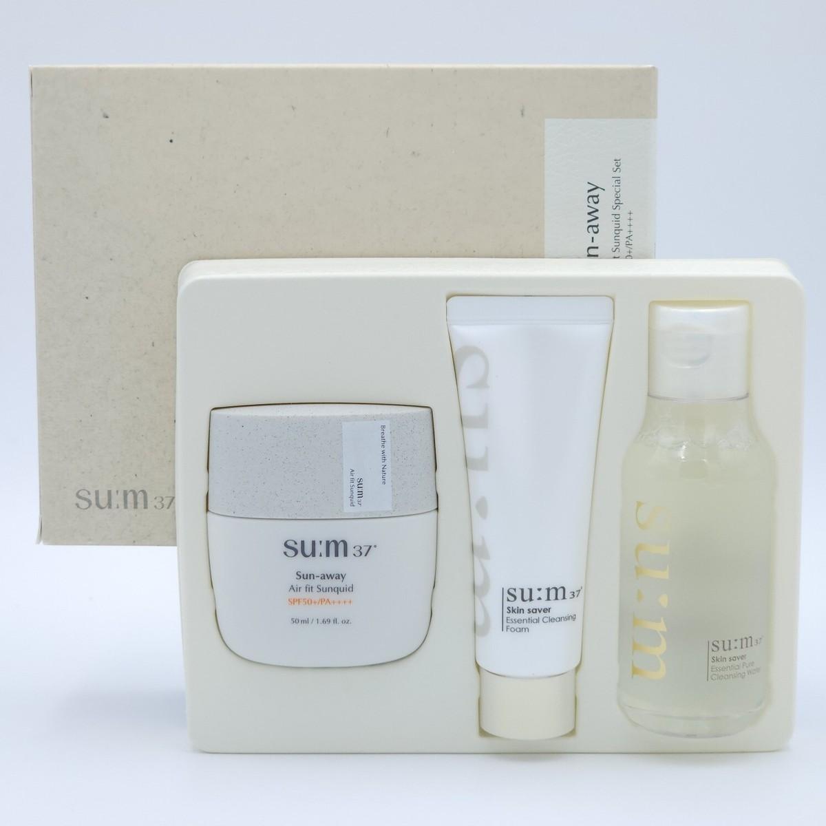 Su:m37 Sun-away Air Fit Sunquid Special Set (3 Items) SPF50+/PA++++ / Moisturizing, Korean Cosmetics, Kbeauty