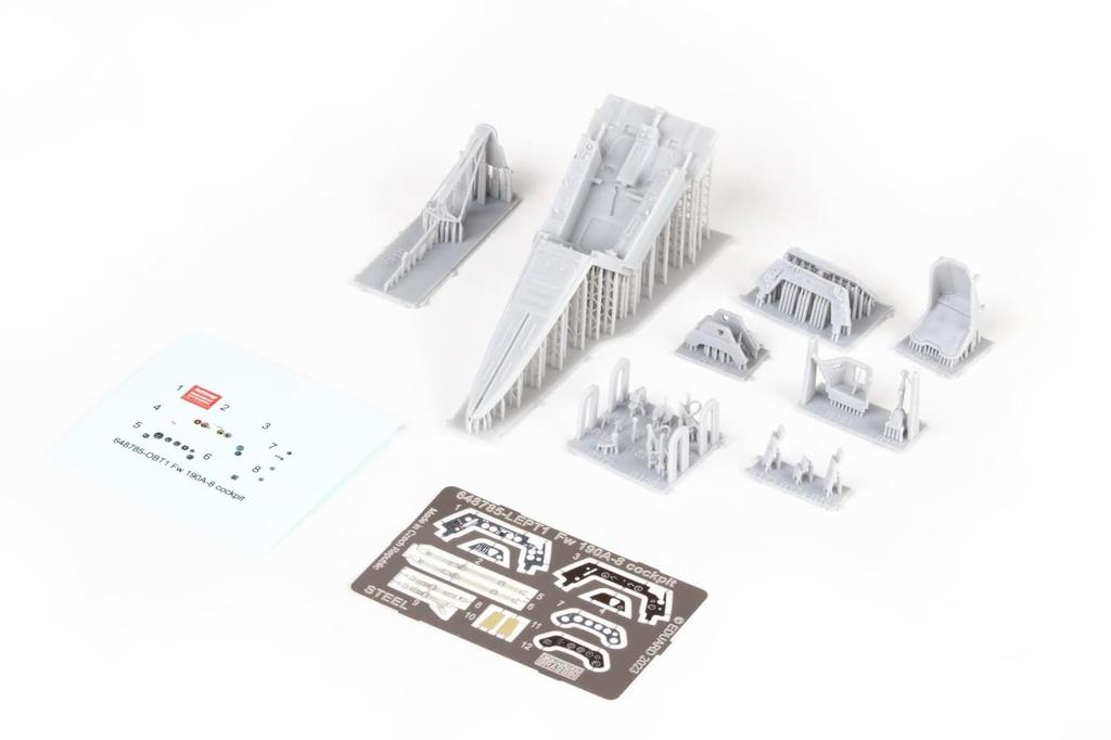 Eduard 1/48 Brassin Fw190A-6 Cockpit (for Eduard) Plastic Model Kit Parts EDU6481101 (Airplane)