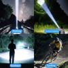 Powerful LED Flashlight Portable Zoomable Camping Light USB Rechargeable Torch 3 Lighting Modes For Outdoor Hiking Emergency