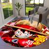One Piece Monkey D Luffy Round Area Rug Carpet Rug For Living Room Bedroom Sofa Playroom Decor Nonslip Floor Mat