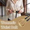 Adjustable Decorative Buckle Belt Pu Leather Lady's Knotted Belt Women's Waist Belt  Daily Wear
